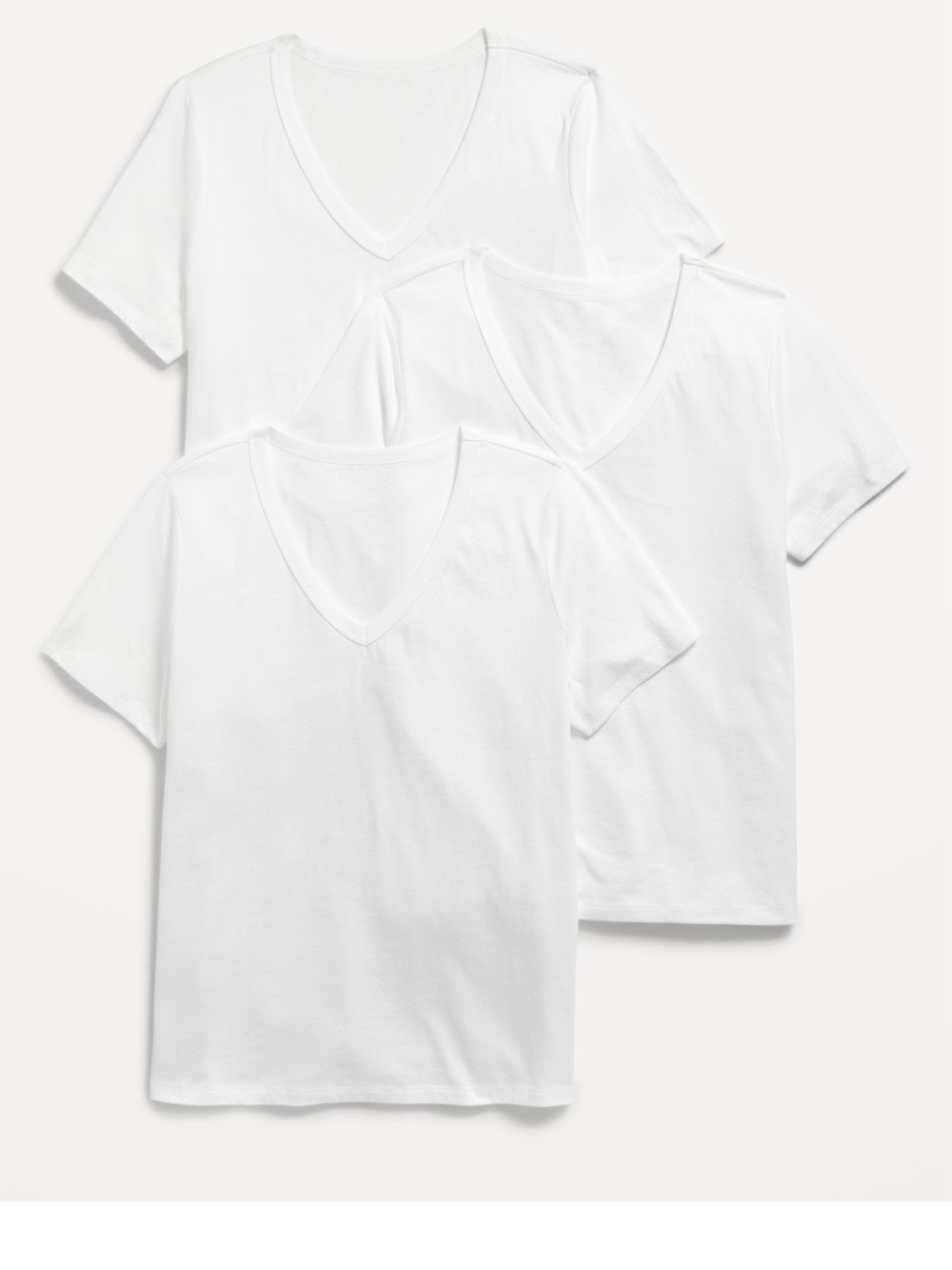 Old Navy White V-Neck Tee Pack